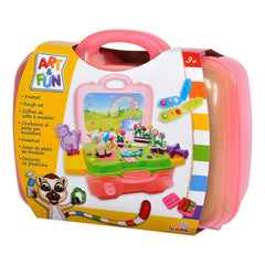 Simba Unicorn Clay Set in Suitcase featuring vibrant play mat and fantasy illustrations for imaginative play.
