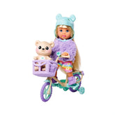 Simba - Muñeca Evi LOVE con Bicicleta - Juegos de Muñecas y Figuras de Juguete