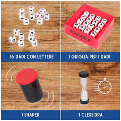 Spin Master - Set de Juego Scarabeo Shake - Edición Italiana