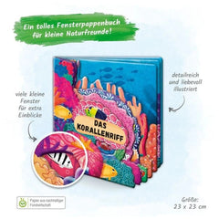 TROTSCH Explorer Book features a colorful coral reef cover with vibrant fish and flowers, inviting young nature enthusiasts.