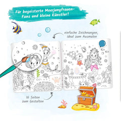 TROTSCH - Libro para colorear de pegatinas de sirena - Edición alemana