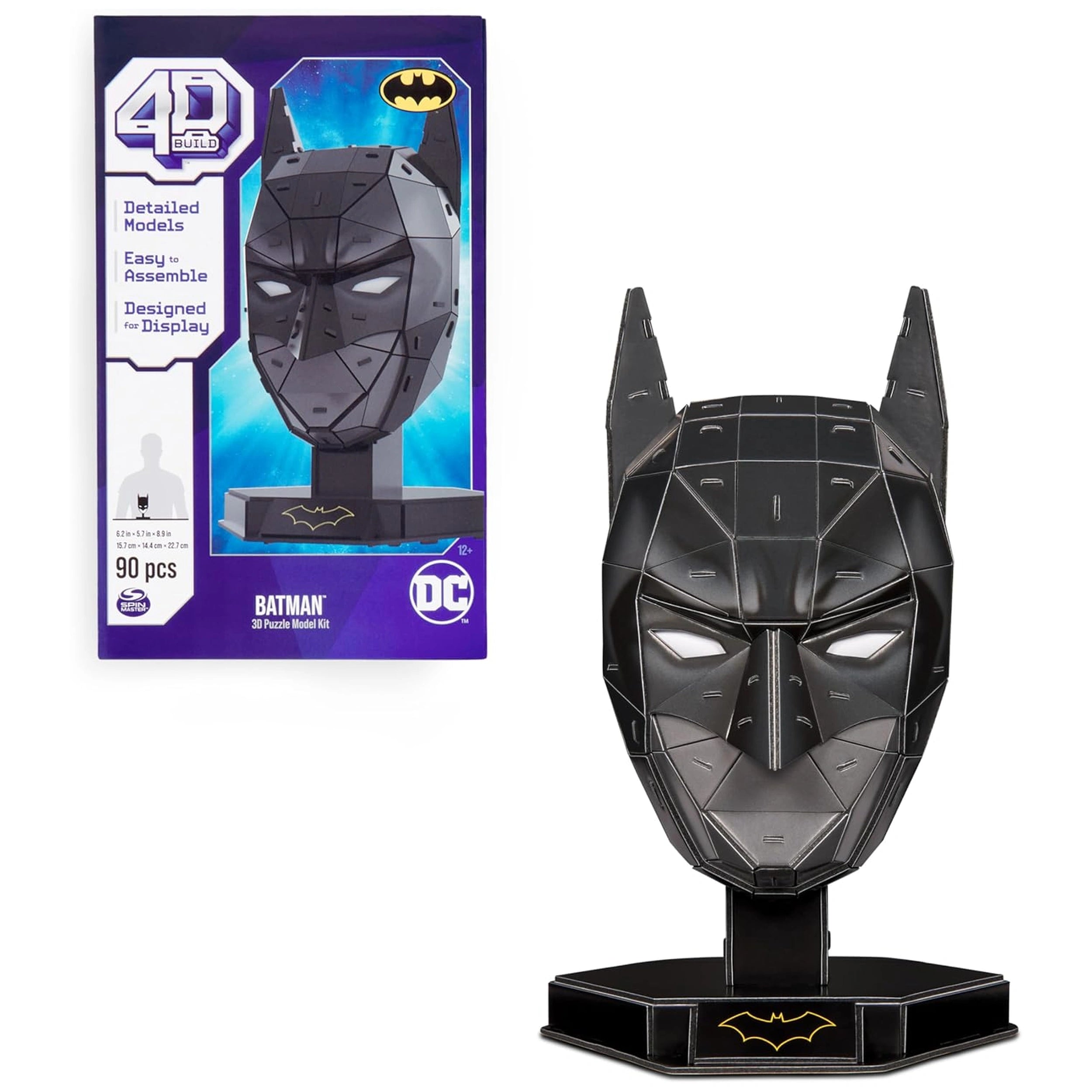 Kit de construcción de 90 piezas del modelo de rompecabezas 3D de la máscara de Batman de DC Build 4D
