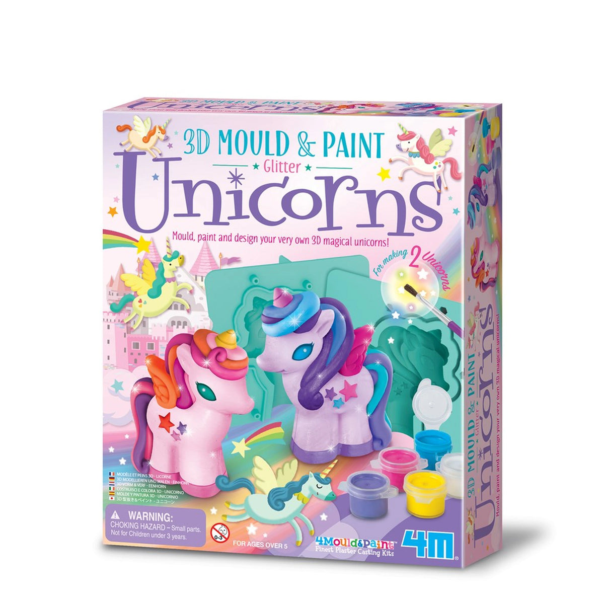 4M - Moldear y Pintar en 3D Unicornios Brillantes - Manualidades