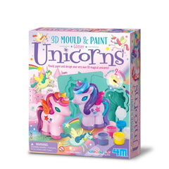 4M - Moldear y Pintar en 3D Unicornios Brillantes - Manualidades