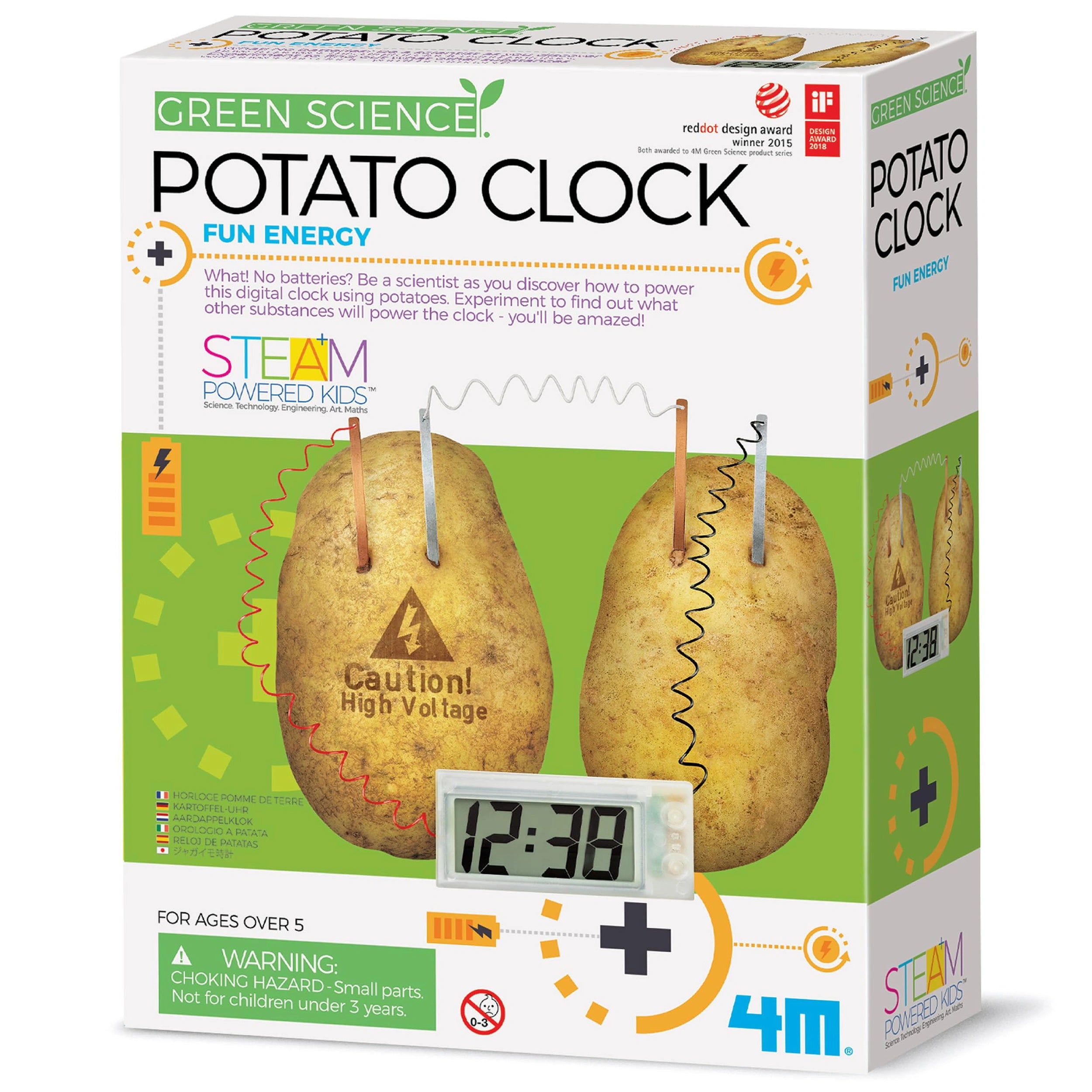 4M - Green Science Potato Clock Fun Energy Set - Educational Toys