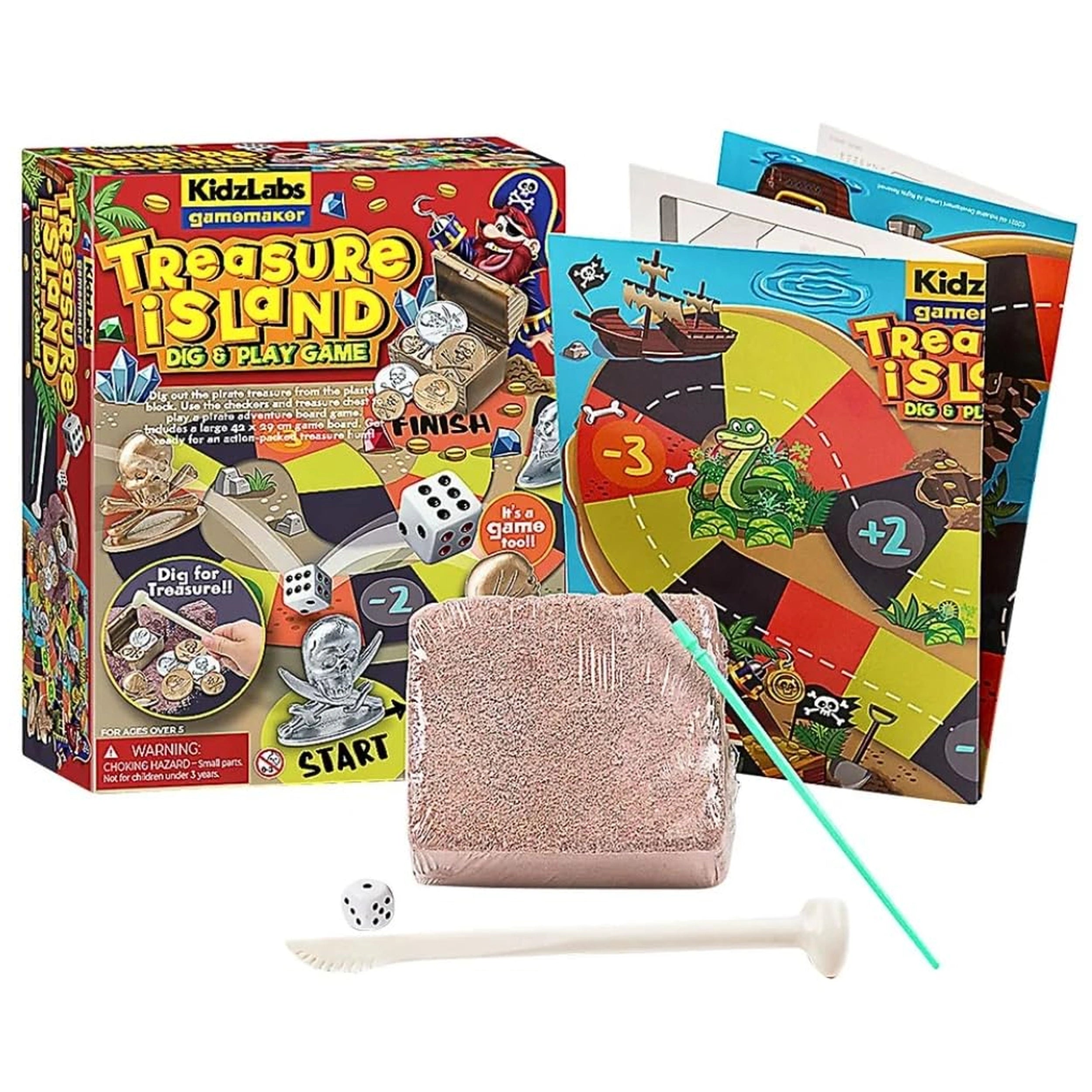 4M - KidzLabs Treasure Island Dig & Play Game - Board Games