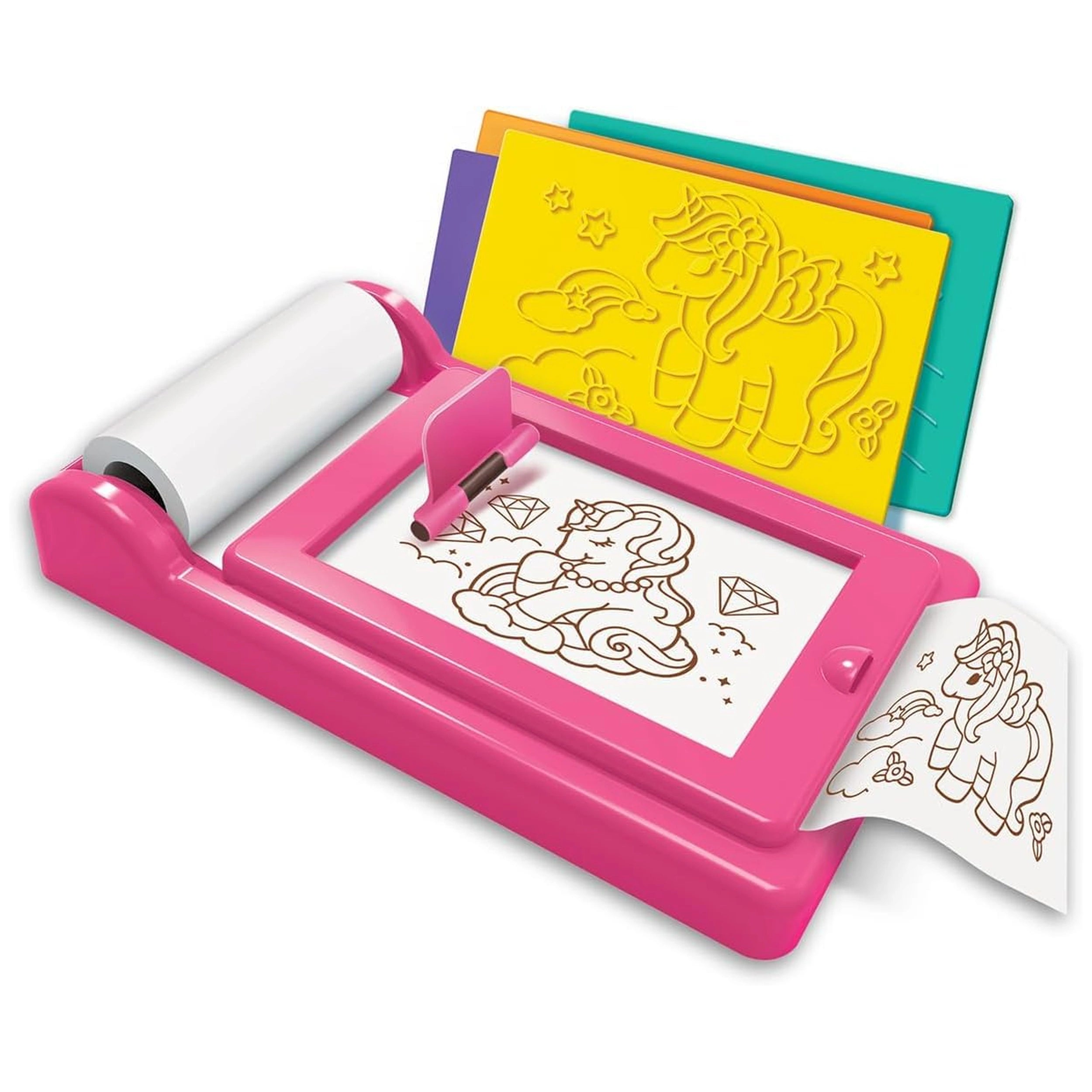 4M - KidzMaker Unicorn Rub Art Studio - Arts & Crafts