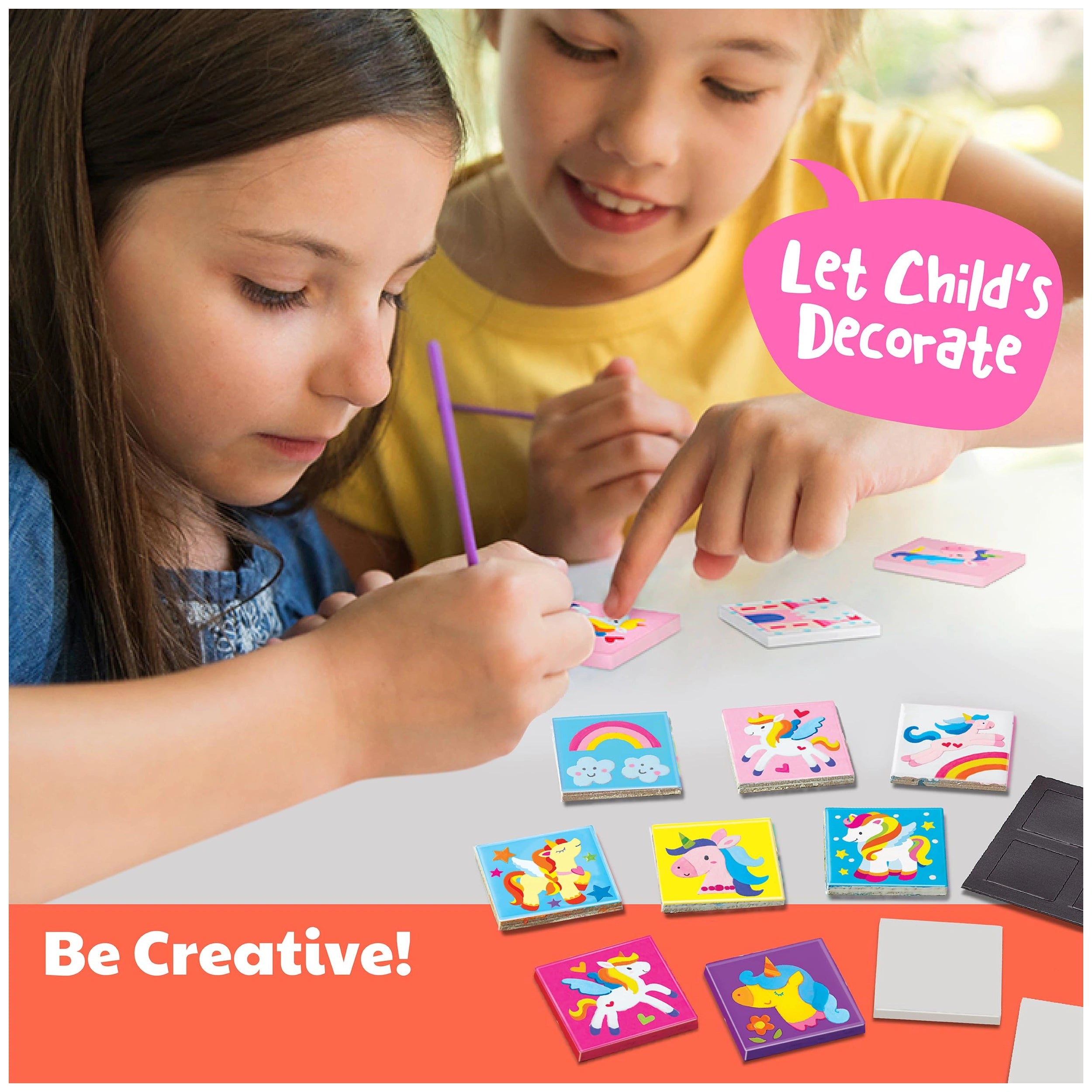4M - Artes en Mini Azulejos de Unicornios - Manualidades