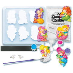 4M Mould & Paint Mermaid kit with plastic compartments, clear lid, and materials to create 6 colorful magnets.