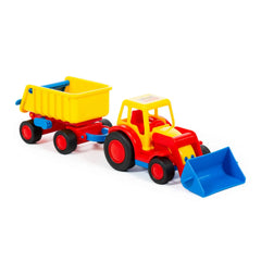 WADER - Basics Tractor with Shovel and Trailer - Play Vehicles