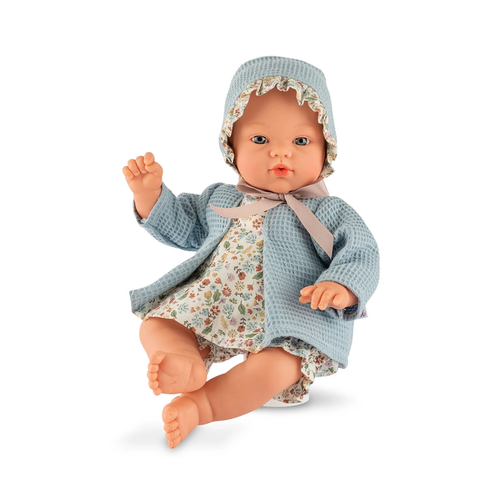 ASI Dolls - Muñecas Koke 36cm Celeste Floral - Muñeca de tela artesanal - 3+ años