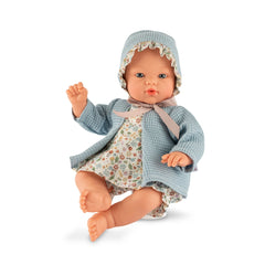 ASI Dolls - Muñecas Koke 36cm Celeste Floral - Muñeca de tela artesanal - 3+ años