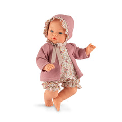 ASI Dolls - Koke 36cm Conjunto Floral Rosa - Muñeca de Cuerpo Blando - 3+ años