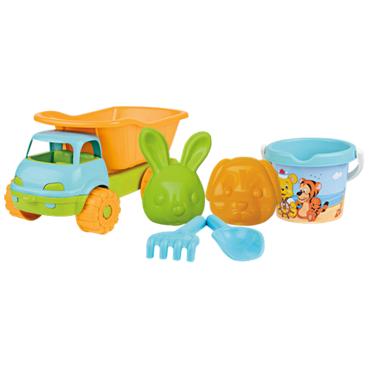Androni - Set de Juguetes de Playa de Winnie The Pooh y Camión de Arena - Juguetes de Playa y Arena