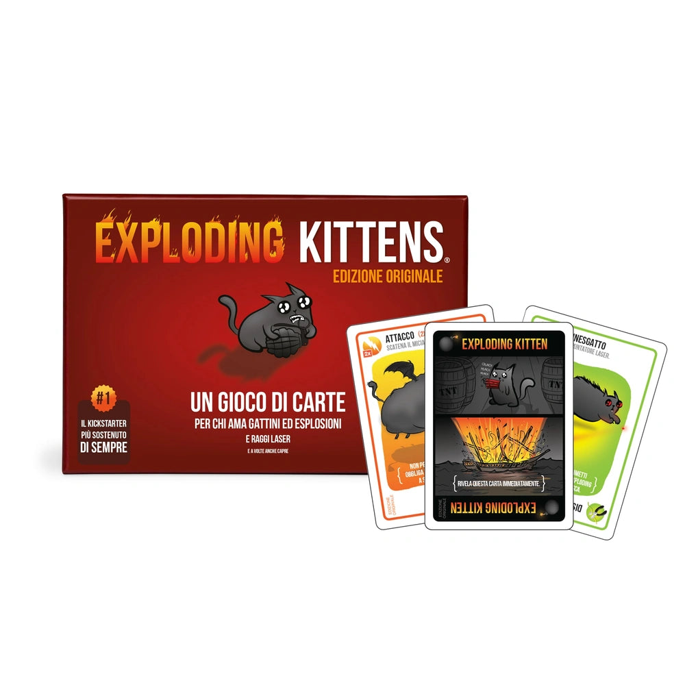 Asmodee - Exploding Kittens - Card Games - Age +8 - STR8615 - Italian Edition