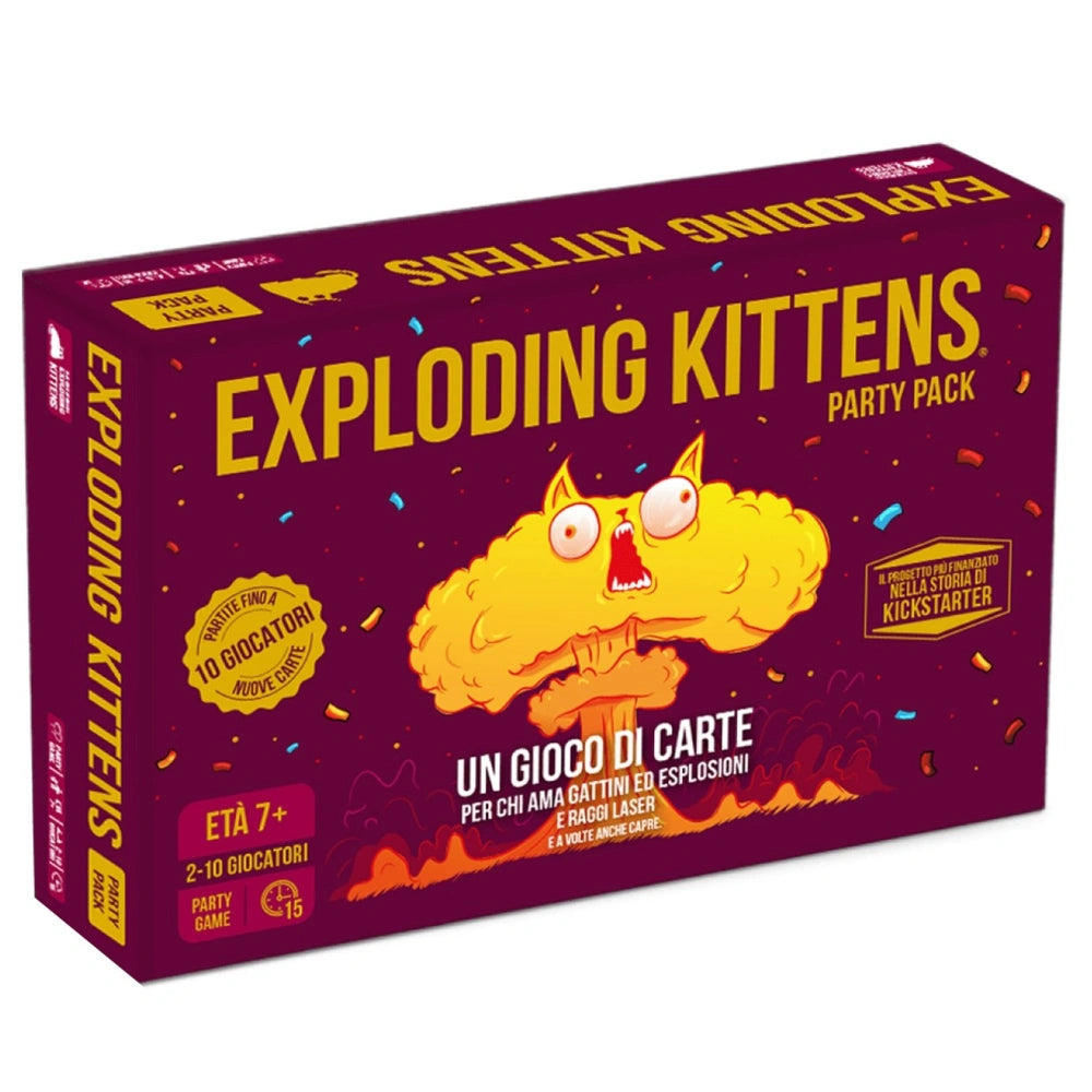 Asmodee - Exploding Kittens Party Pack - Board Games - Age +7 - Fun for All - STR8638 - Italian Edition