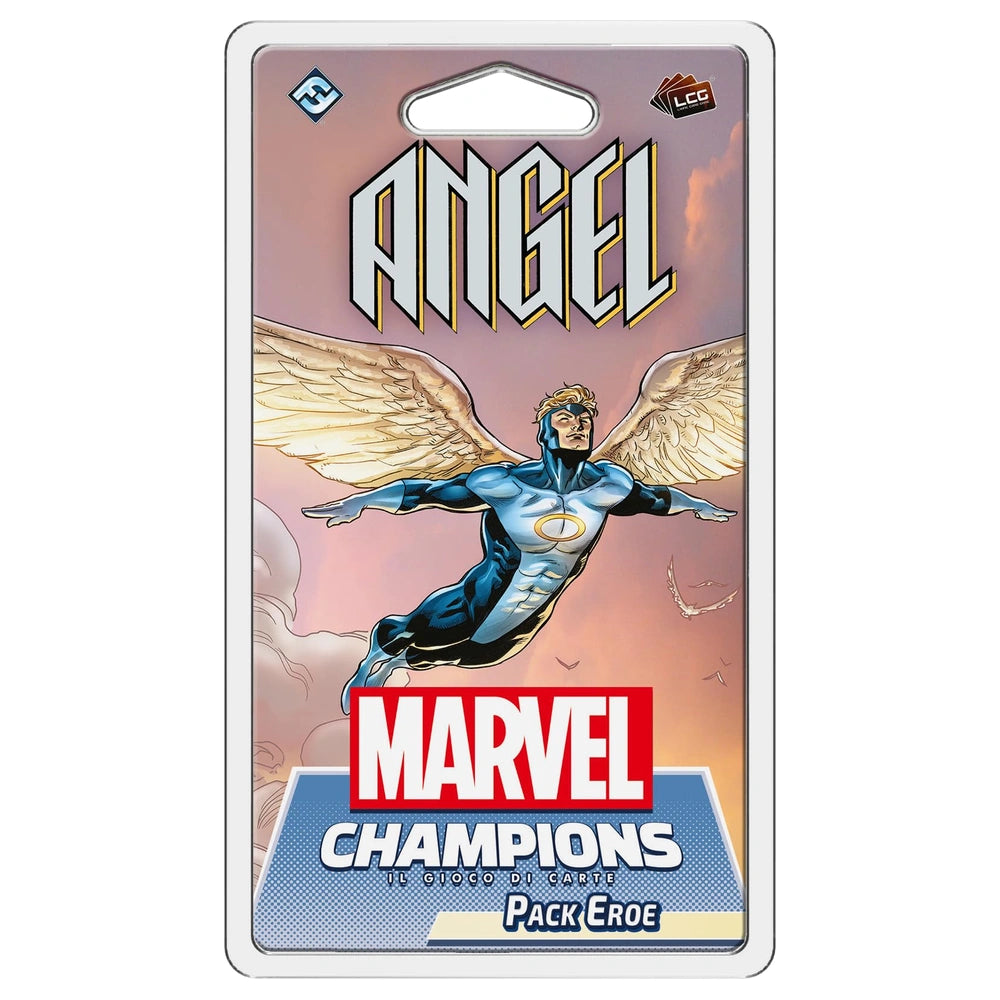 Asmodee - Marvel Champions LCG - Angel Pack - Juegos de Cartas - +12 - STR9374 - Edición Italiana