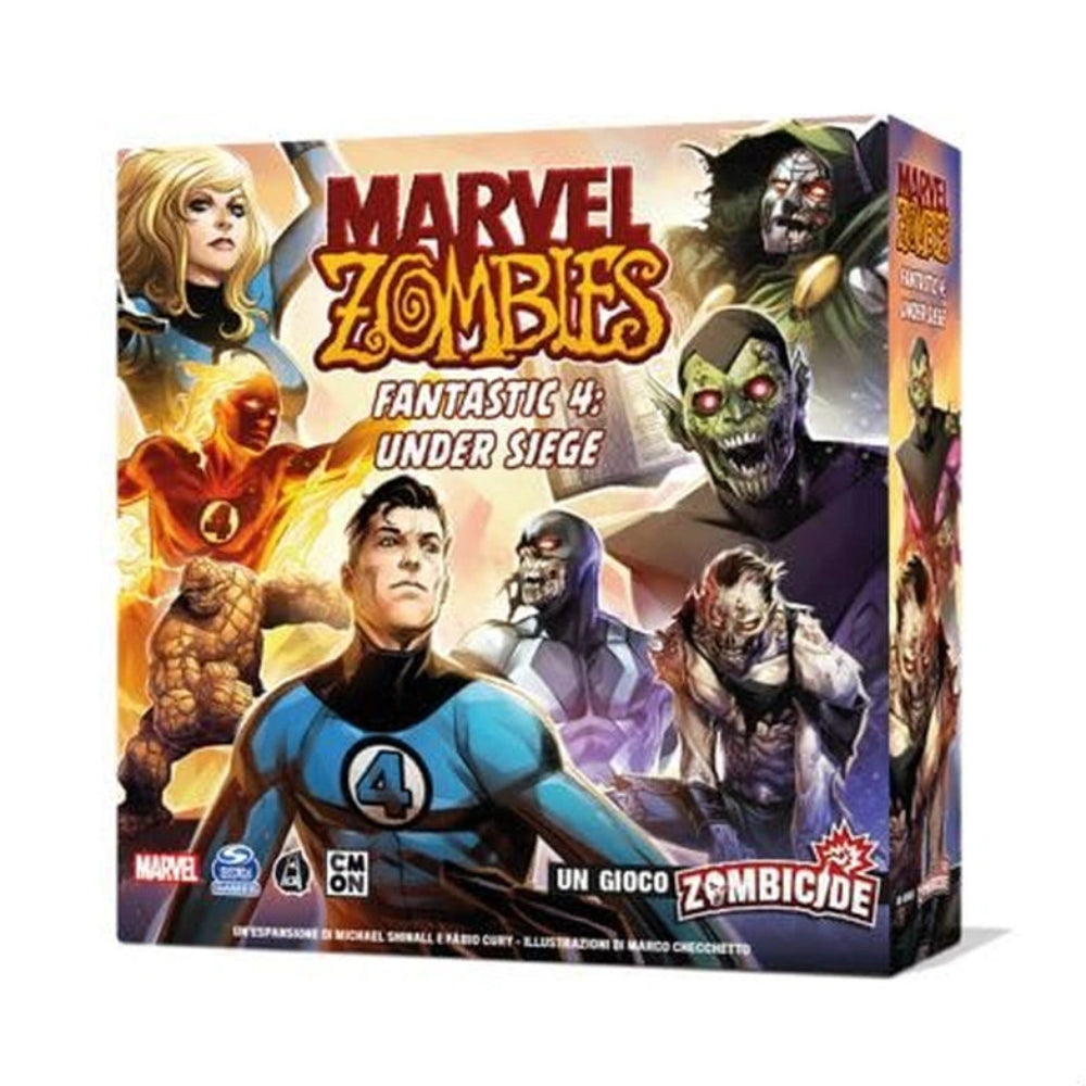 Asmodee - Marvel Zombies - Fantastic 4 Under Siege - Juegos de Mesa - +14 - STR8318 - Edición Italiana