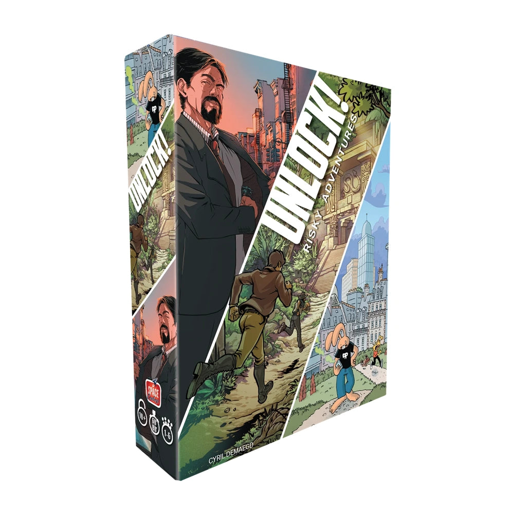 Asmodee - Unlock! - Risky Adventures - Juegos de Mesa - +10 - STR9538 - Edición Italiana
