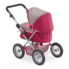 BAYER DESIGN - Dolls Pram Trendy Red Gray - Dolls Playsets Toy Figures
