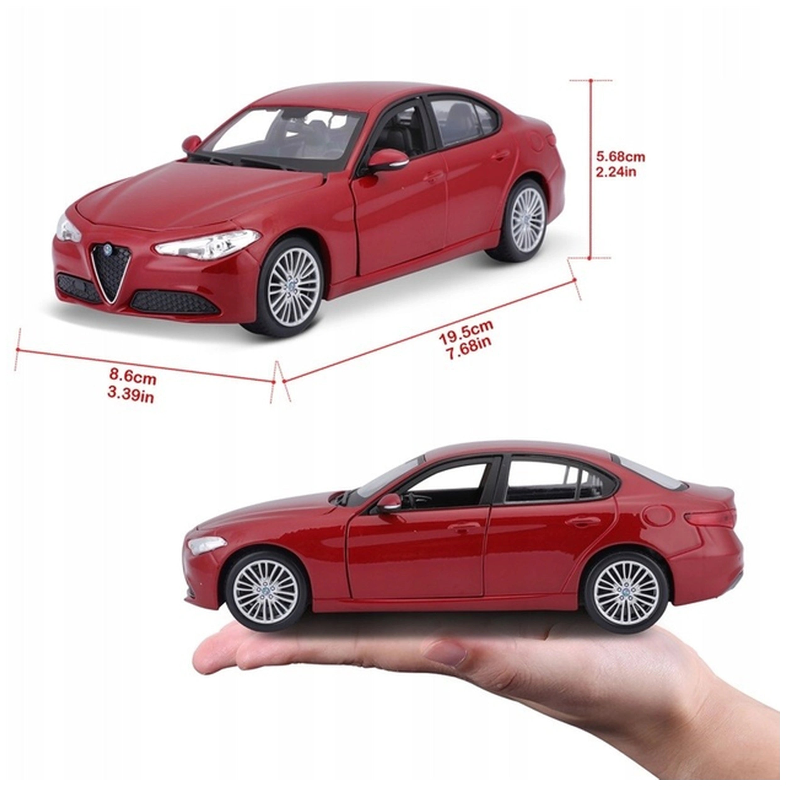 BBurago - Alfa Romeo Giulia Die-Cast Play Vehicles