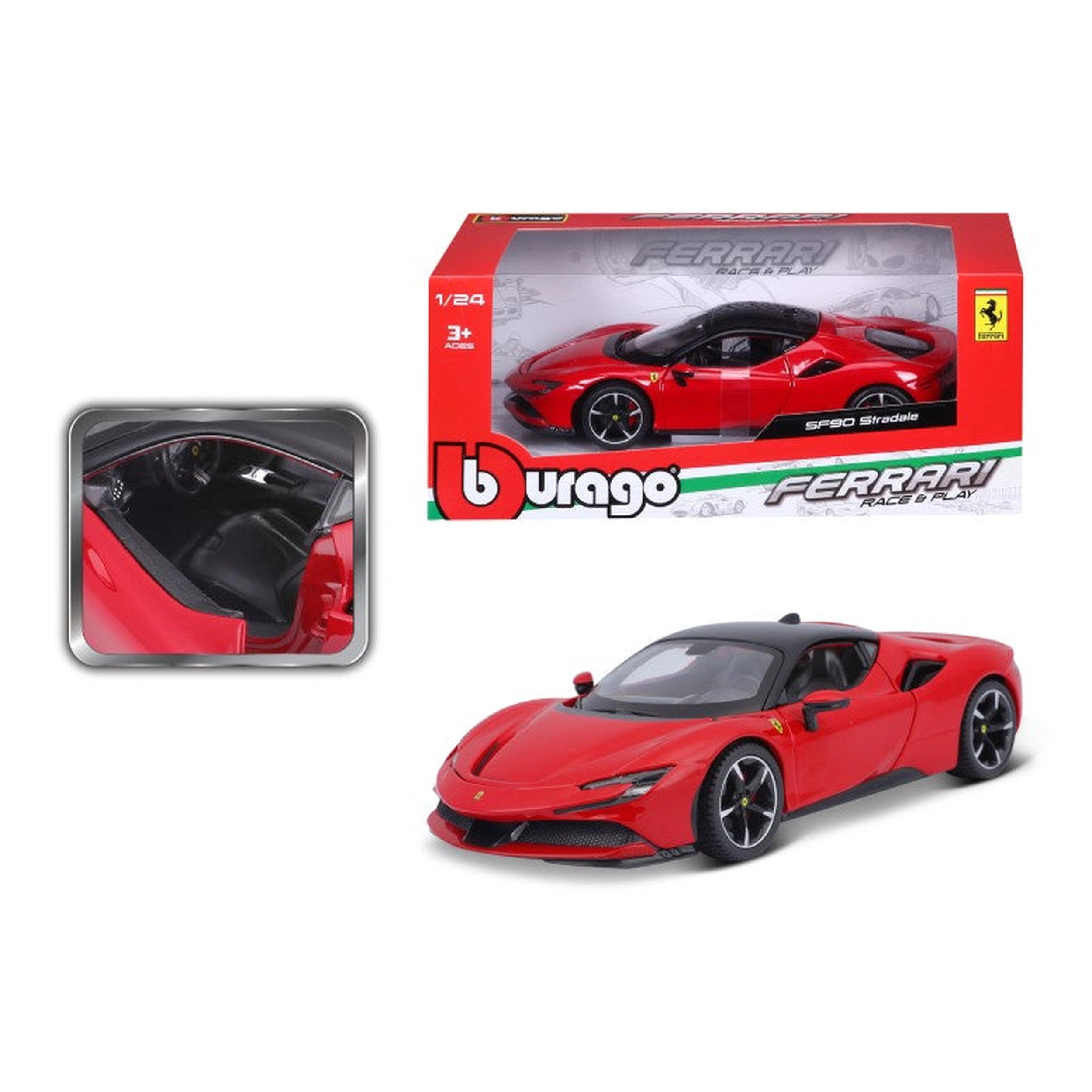 BBurago - Ferrari SF90 Stradale 1:24 Die Cast Play Vehicles