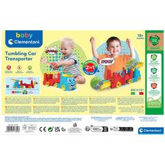 Baby Clementoni - 2 In 1 Tumbling Cars Transporter Baby Activity Toys