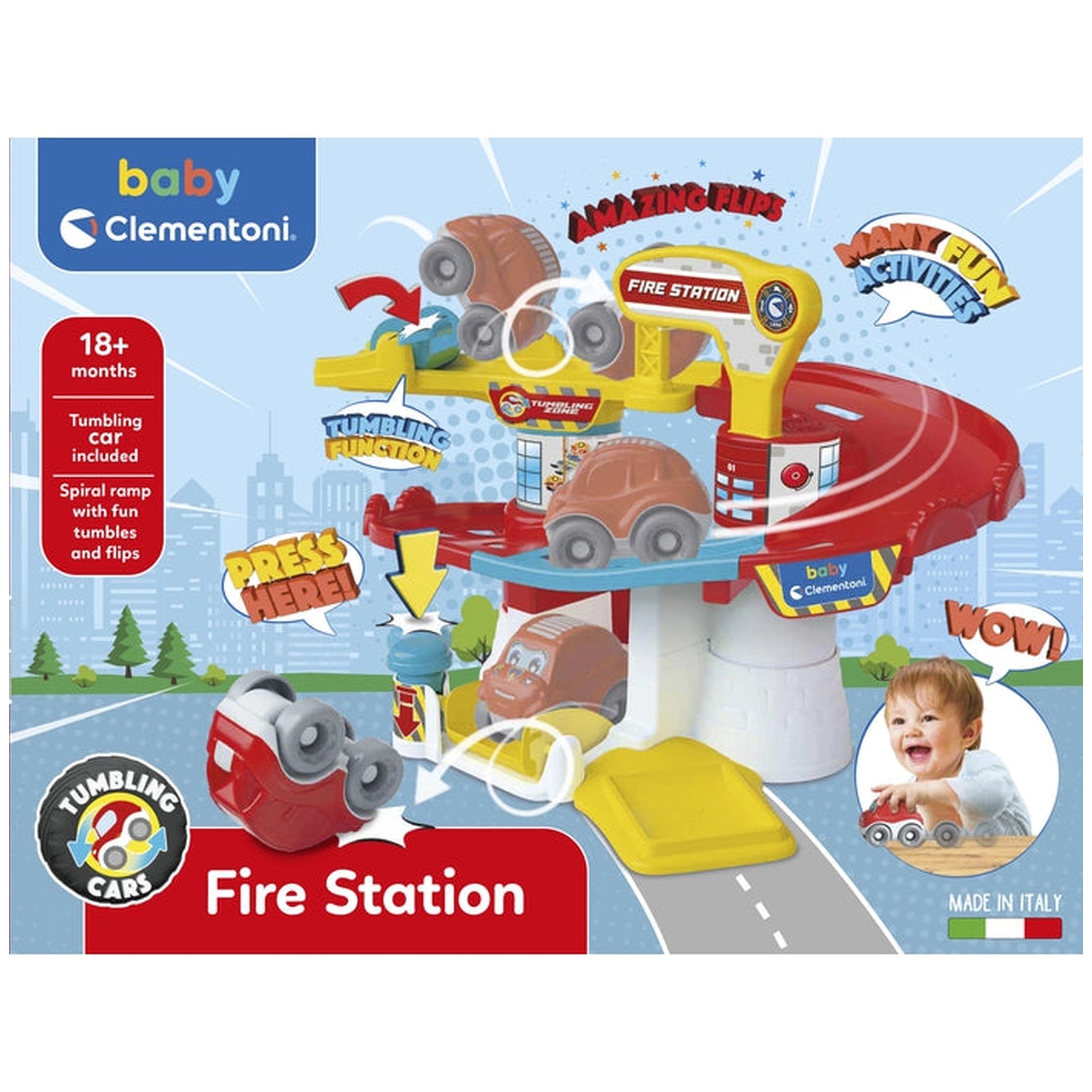 Baby-Clementoni - Fire-Station - Toy-Race-Car-&-Track-Sets