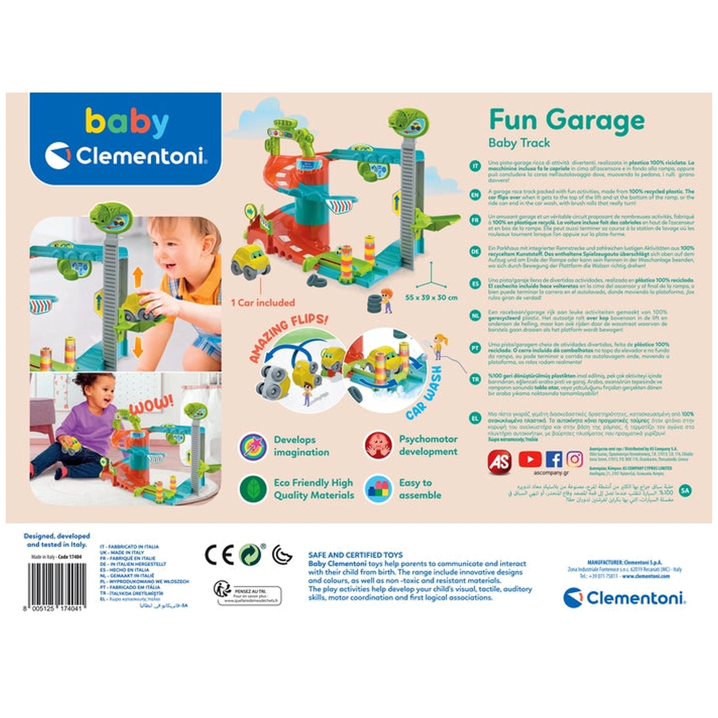 Baby Clementoni - Fun Garage Baby Track Baby Activity Toys
