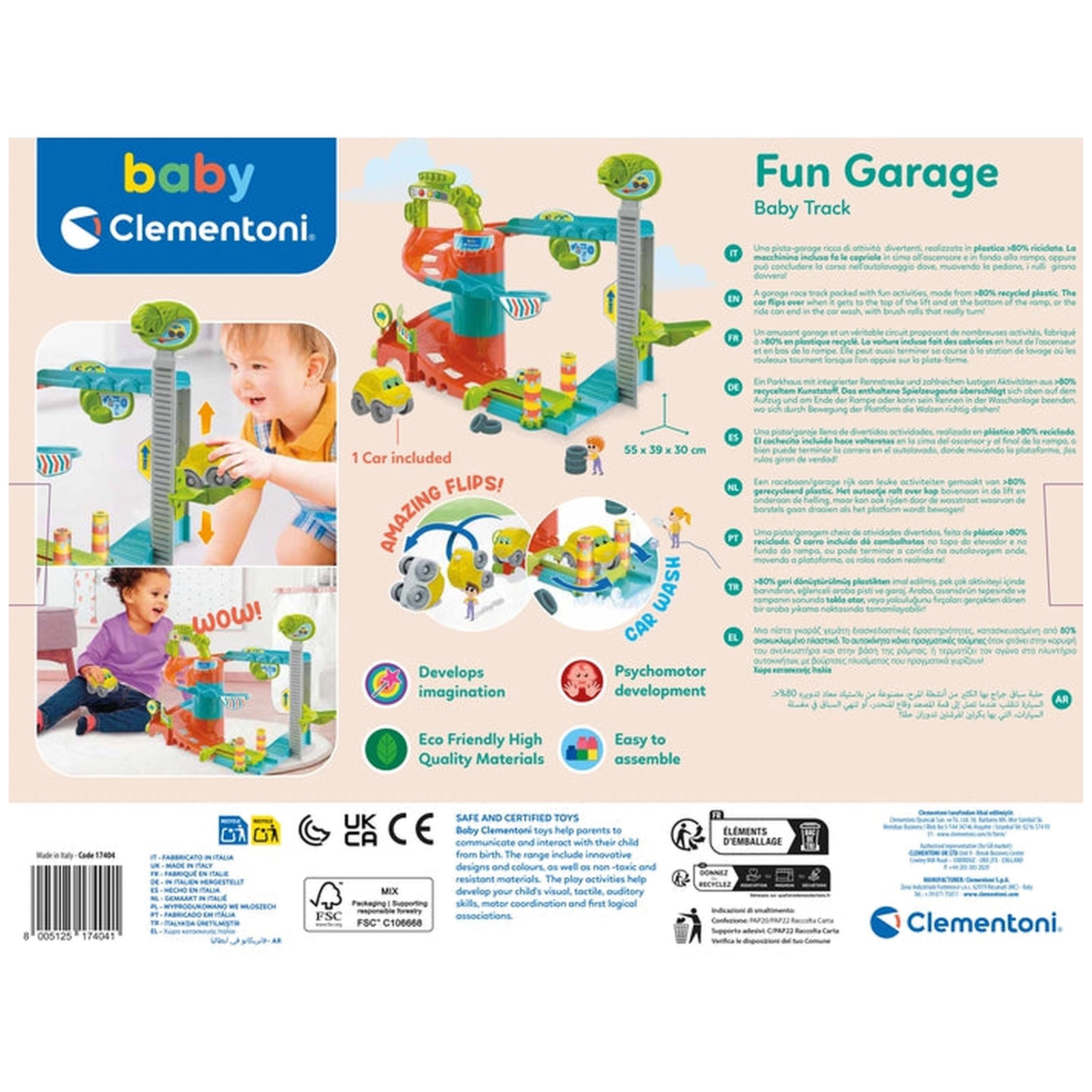 Baby Clementoni - Fun Garage Baby Track Baby Activity Toys
