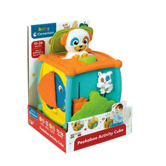 Baby Clementoni - Cubo de Actividades Peekaboo Juguetes de Actividad para Bebés