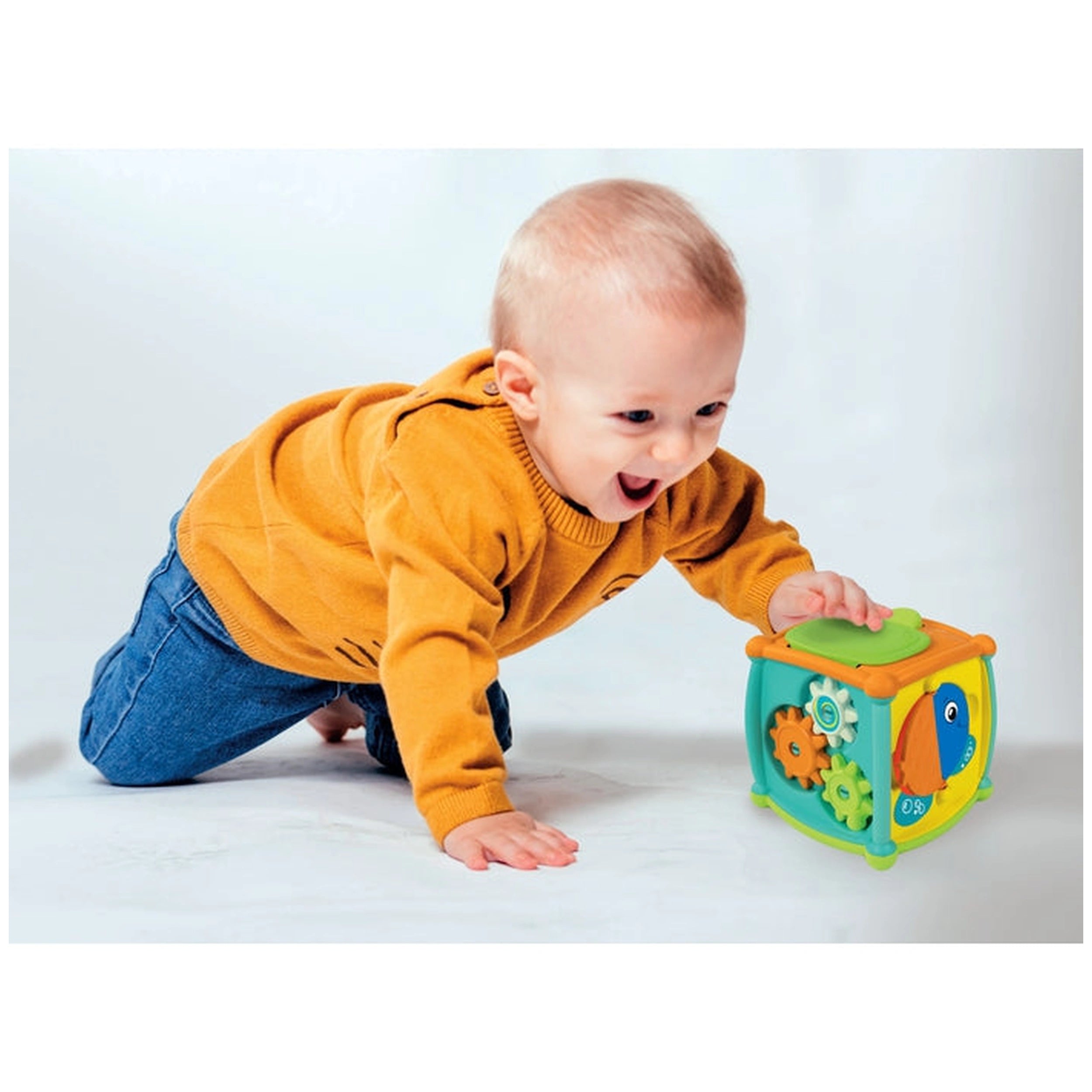 Baby Clementoni - Cubo de Actividades Peekaboo Juguetes de Actividad para Bebés