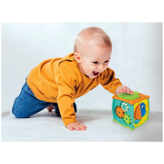 Baby Clementoni - Cubo de Actividades Peekaboo Juguetes de Actividad para Bebés
