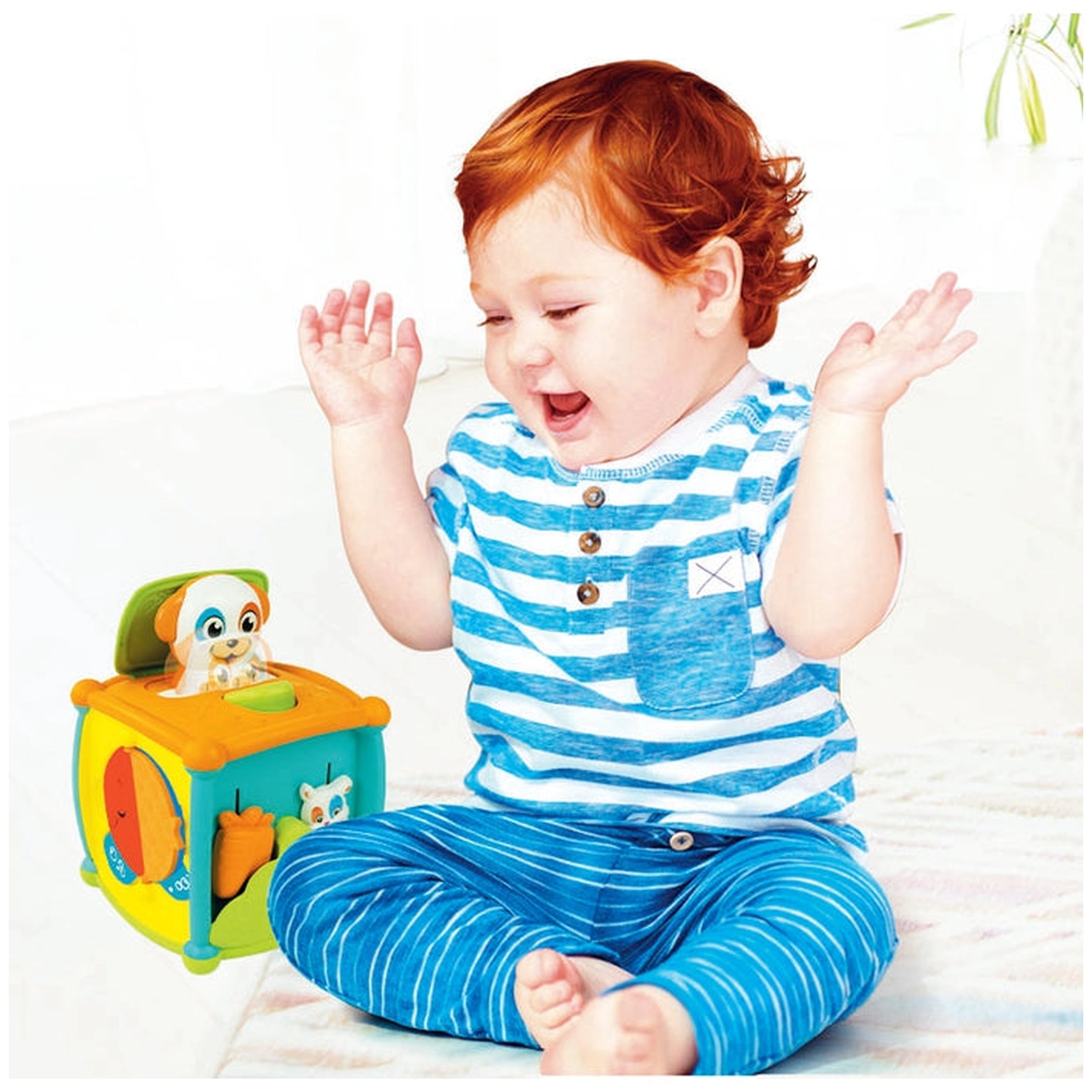 Baby Clementoni - Cubo de Actividades Peekaboo Juguetes de Actividad para Bebés