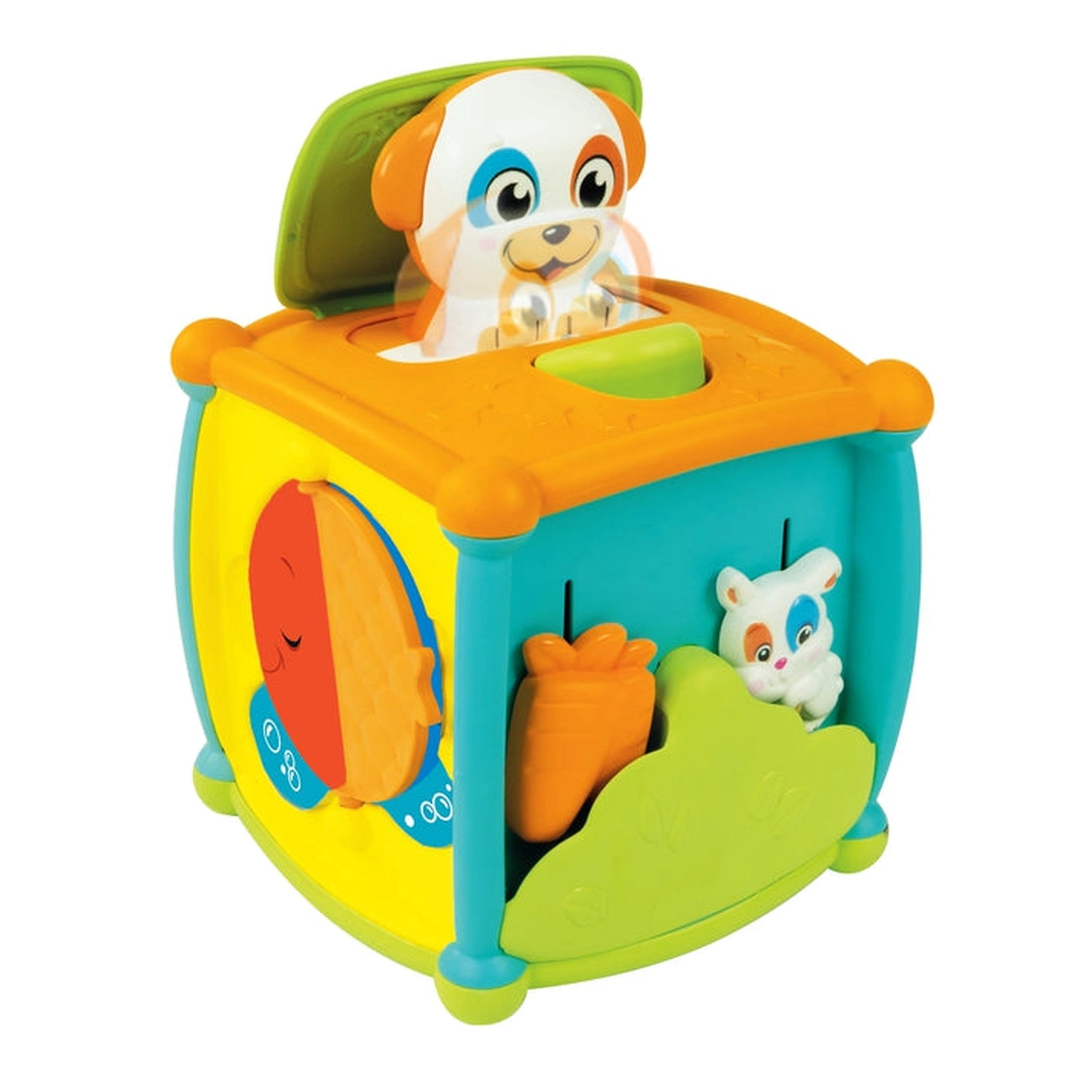 Baby Clementoni - Cubo de Actividades Peekaboo Juguetes de Actividad para Bebés