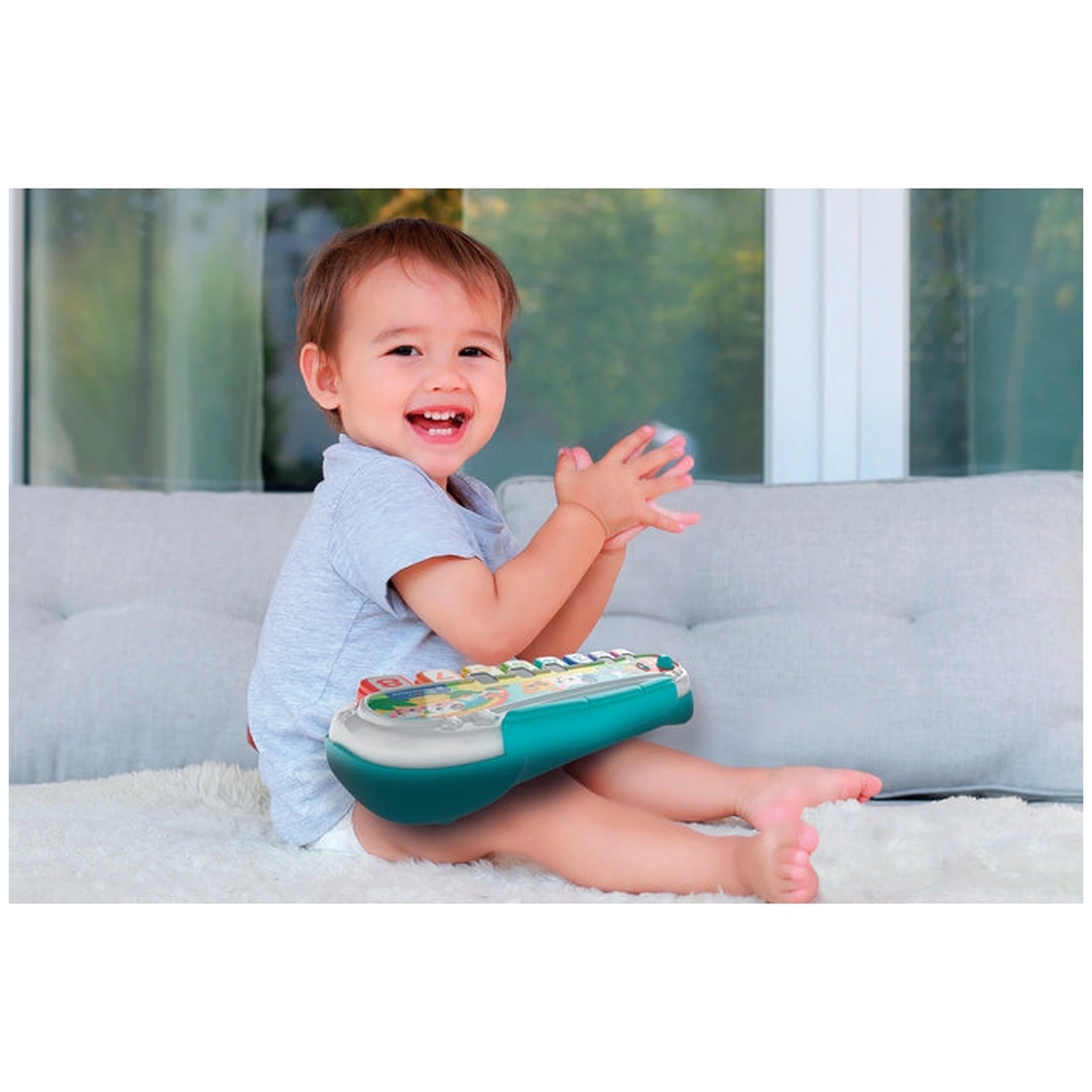 Baby Clementoni - Pianola de los Animales Suena y Aprende Juguetes de Actividad para Bebés - Edición Italiana