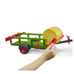 Bruder - Vehículos de juguete - Remolque recolector de pacas con 3 pacas - 3 Años - Plástico duradero