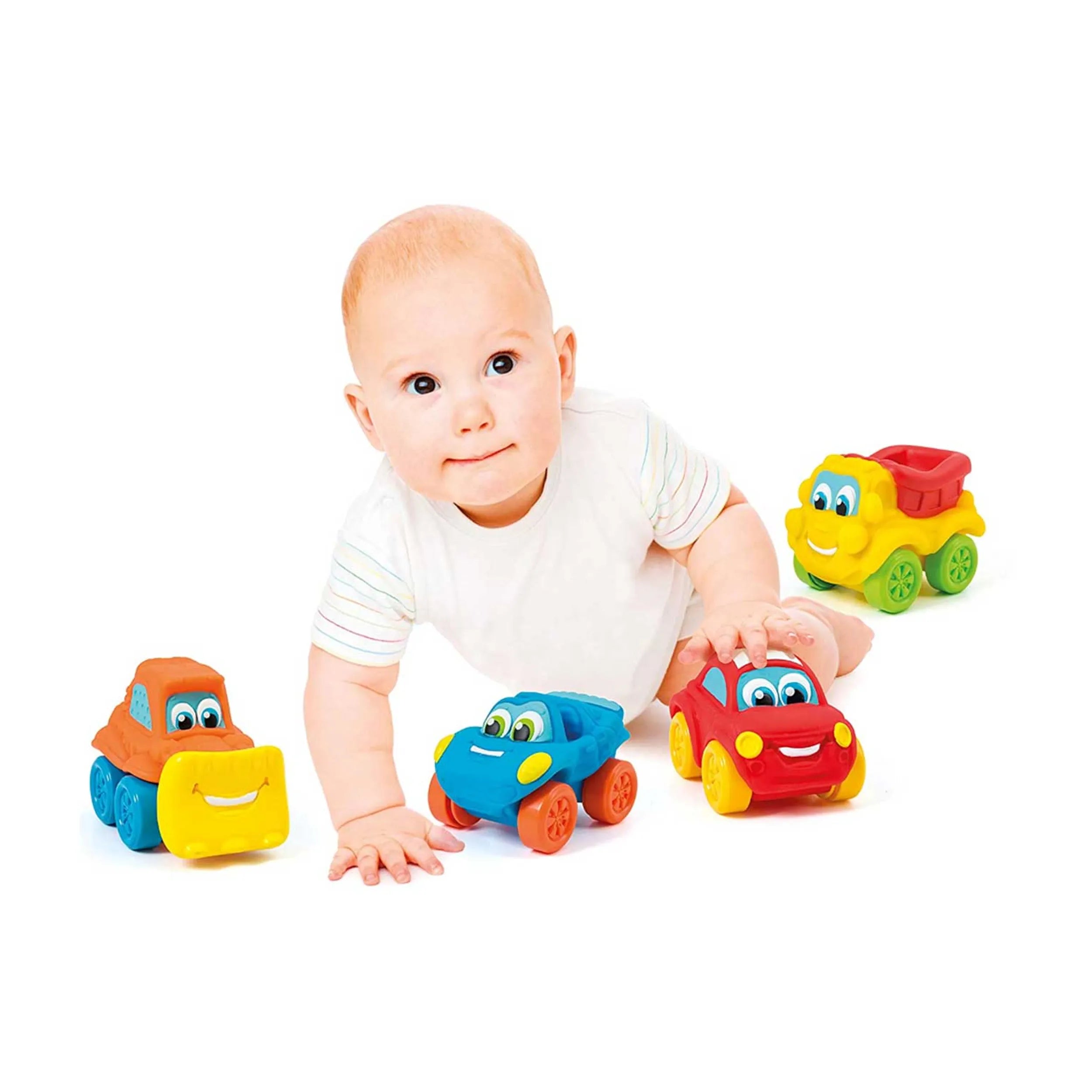 Clementoni Soft And Go - Baby Cars Soft & Go Assorted Play Vehicles