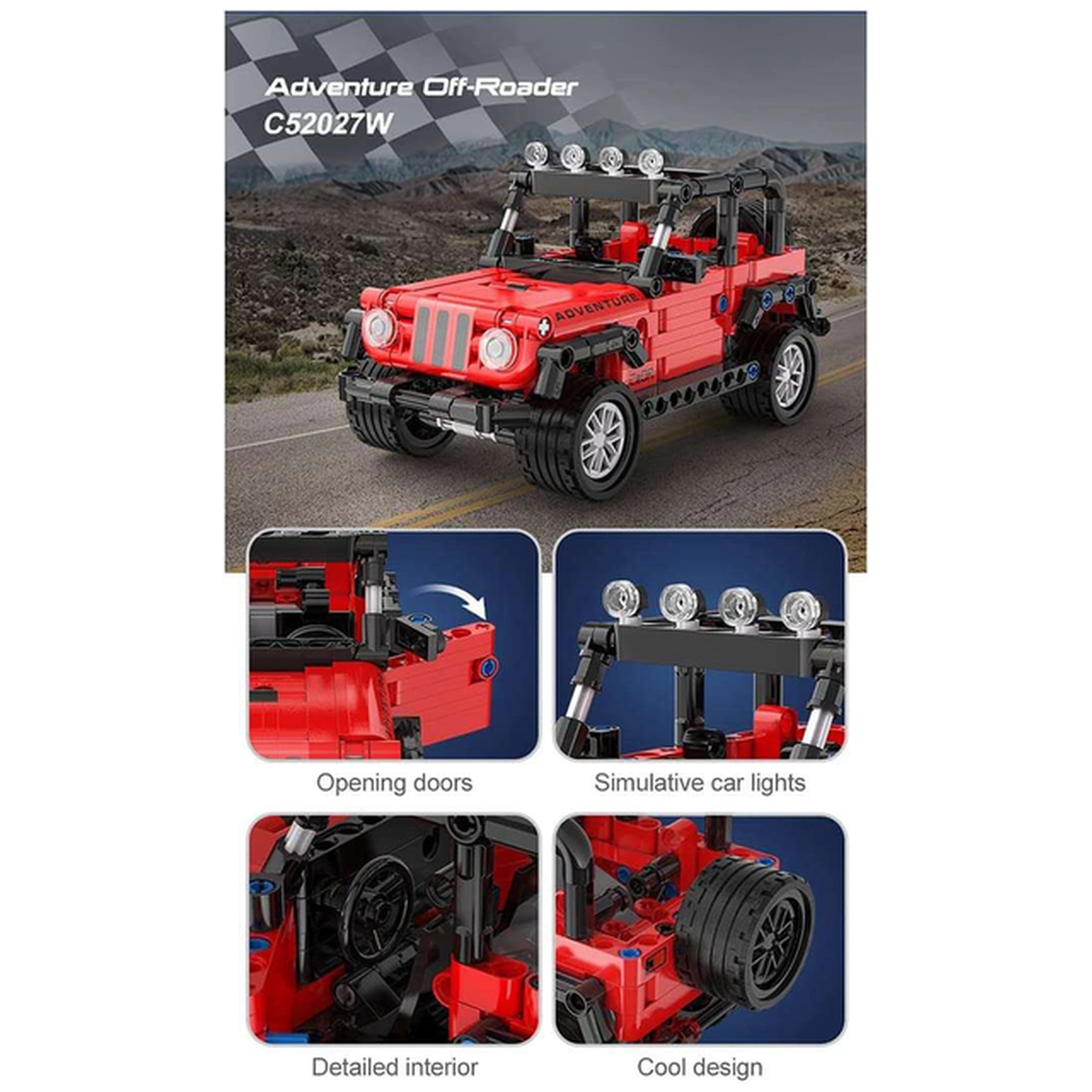 CaDA - Adventure Off-Roader Jeep - Construction Set Toys
