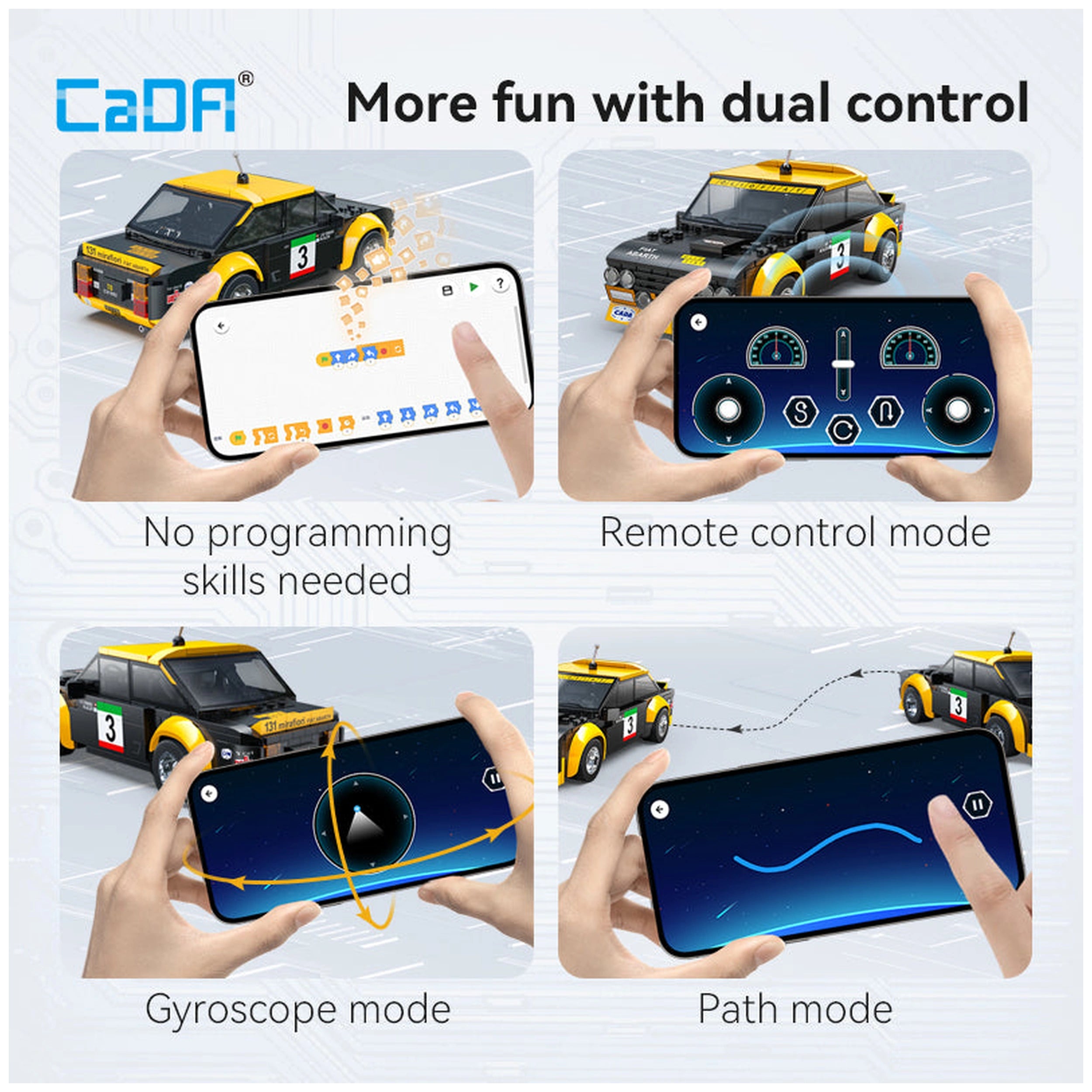 CaDA - Blade Fiat Abarth 131 Dual Mode Controller Construction Set Toys