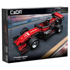 CaDA - Construction Set Toys - Triumph Legend City Car - Red and Black - 5 Years