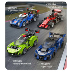 CaDA - Construction Set Toys - Triumph Legend City Car - Red and Black - 5 Years