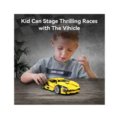 CaDA - Lightning Sports Car Pull Back System - Construction Set Toys