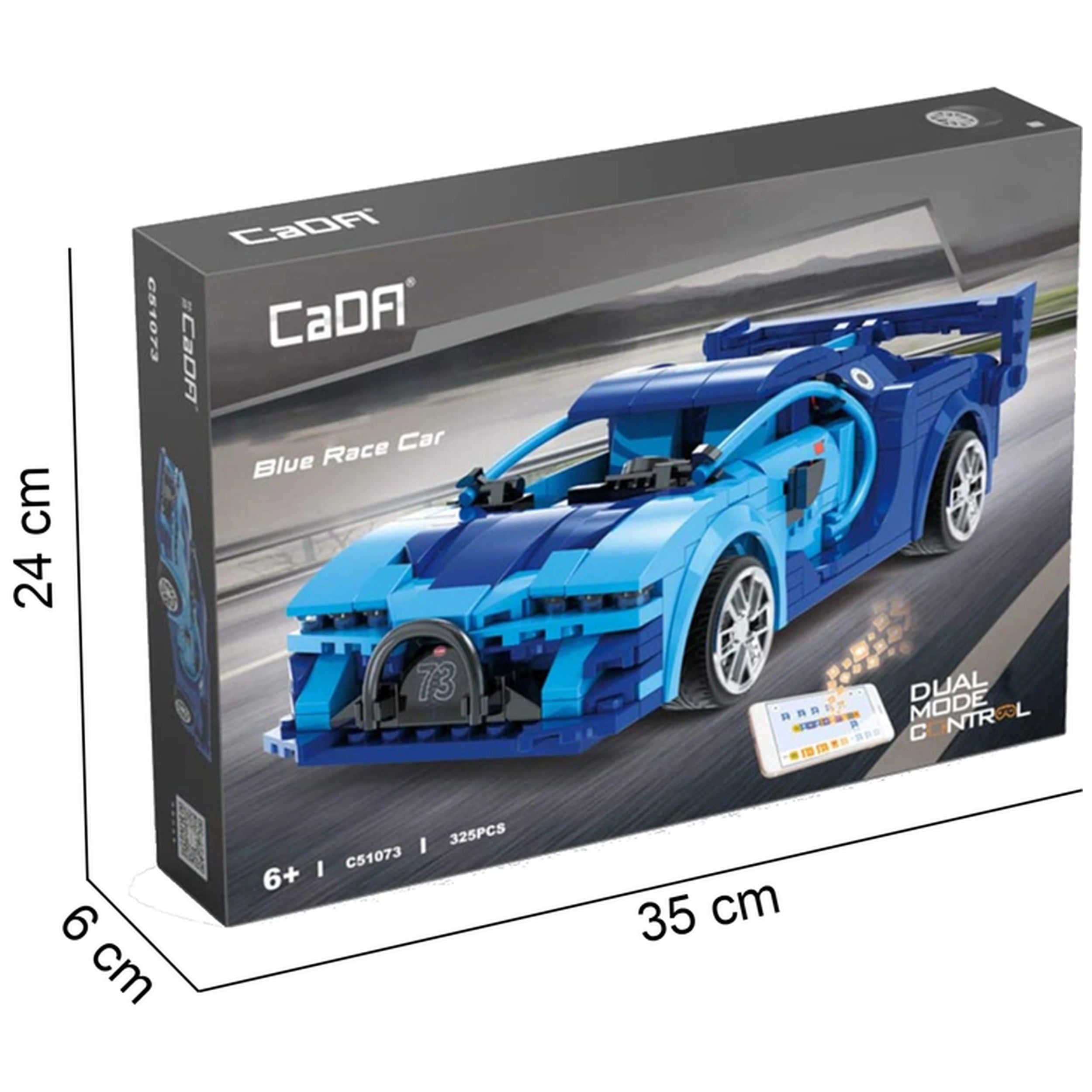 CaDA - RC Blue Race Car Dual Mode Controller - Construction Set Toys