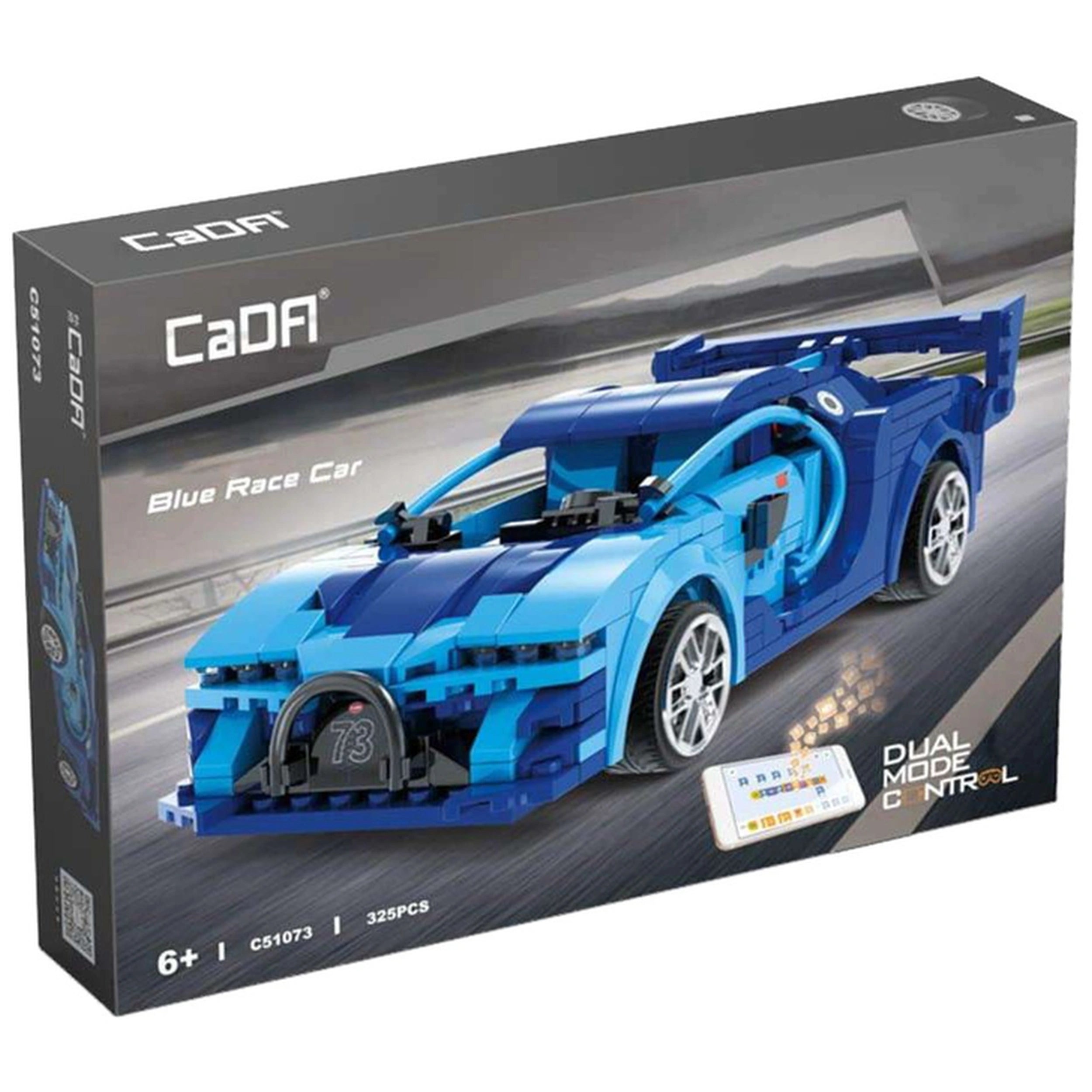 CaDA - RC Blue Race Car Dual Mode Controller - Construction Set Toys