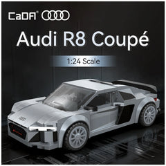 Cada - Bricks 1:24 Audi R8 Coupe C55027W Silver - Construction Set Toys
