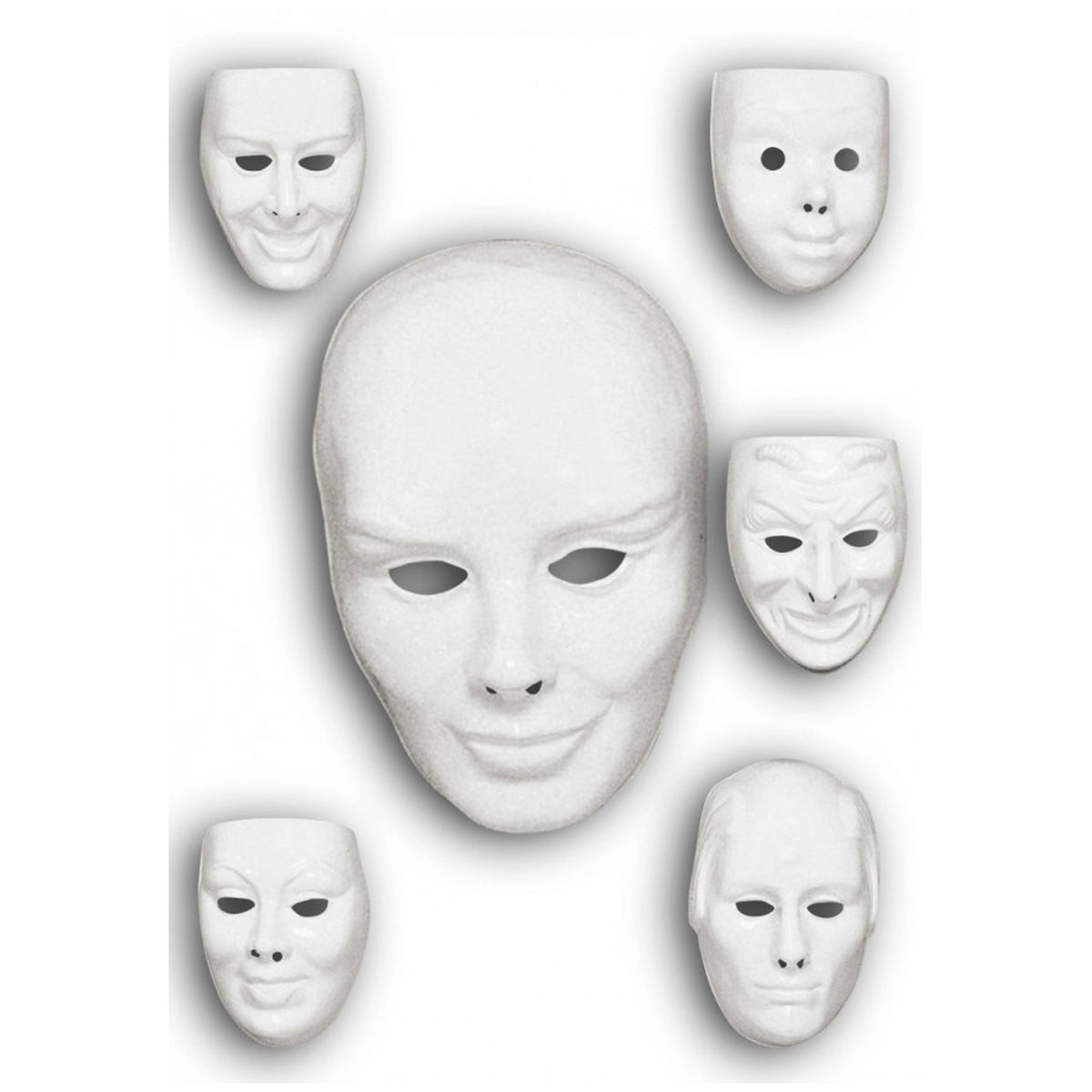 Carnival Toys - Máscara Pintable para Adultos para Diversión Creativa y Juego Imaginativo - Profesiones de Imaginación y Juego de Roles