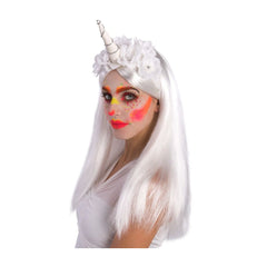 Carnival Toys - Diadema Encantadora de Unicornio con Flores y Banda Elástica para Juegos de Rol Mágicos - Profesiones de Imaginación y Juegos de Rol
