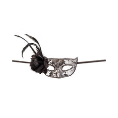 Carnival Toys - Half-Face Mask With Silver Sequins For Creative Play And Imaginative Fun - Pretend Professions And Role Playing