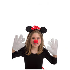 Carnival Toys - Set de Disfraz de Minnie Mouse con Diadema, Guantes y Nariz para Diversión en Juegos de Imaginación - Profesiones Imaginarias y Juegos de Rol